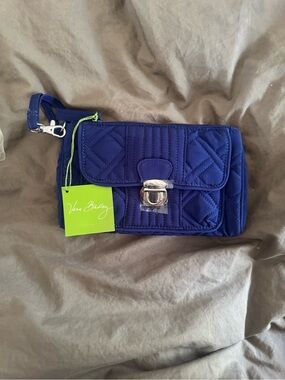 Vera Bradley Quilted Wristlet in Deep Blue
